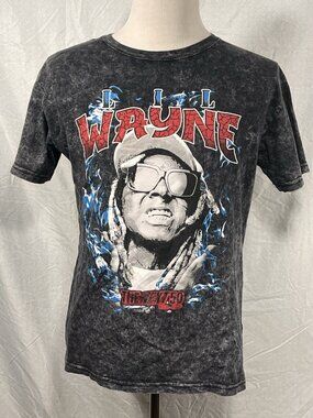 Lil Wayne The Next 50 Graphic T Shirt Men’s Large Brisco Acid Wash Black